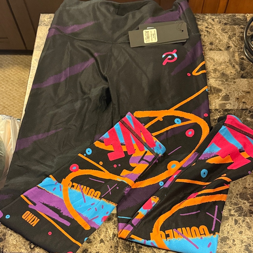 Peloton Black and Multicolor Leggings